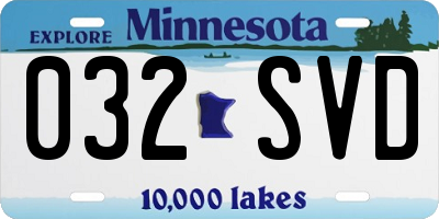 MN license plate 032SVD