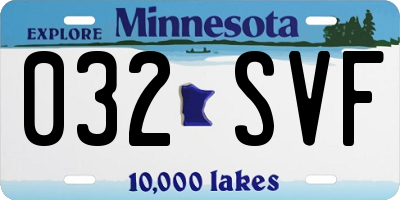 MN license plate 032SVF