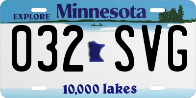 MN license plate 032SVG