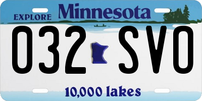 MN license plate 032SVO