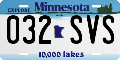 MN license plate 032SVS