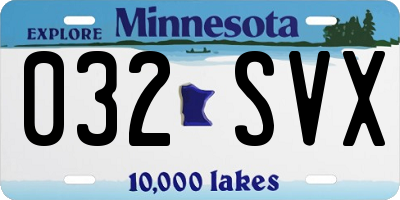 MN license plate 032SVX