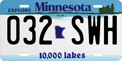 MN license plate 032SWH