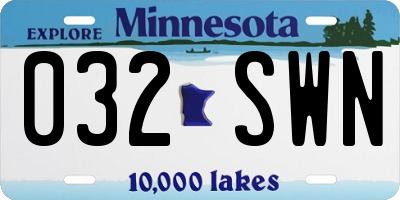 MN license plate 032SWN