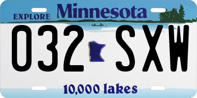 MN license plate 032SXW