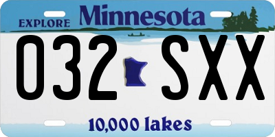 MN license plate 032SXX