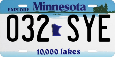 MN license plate 032SYE