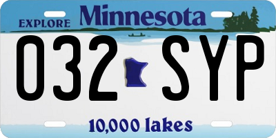 MN license plate 032SYP