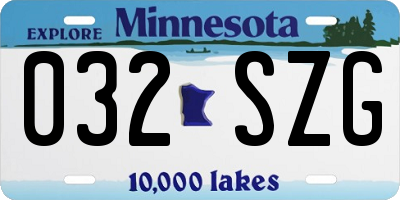 MN license plate 032SZG