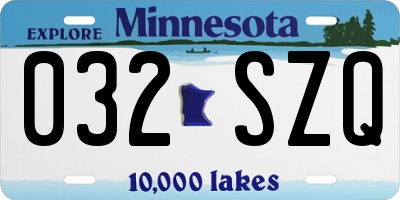 MN license plate 032SZQ