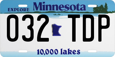 MN license plate 032TDP