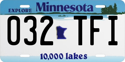 MN license plate 032TFI