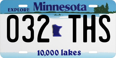 MN license plate 032THS
