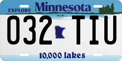MN license plate 032TIU