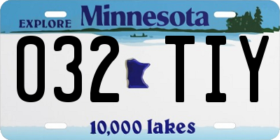 MN license plate 032TIY