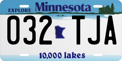 MN license plate 032TJA