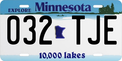MN license plate 032TJE
