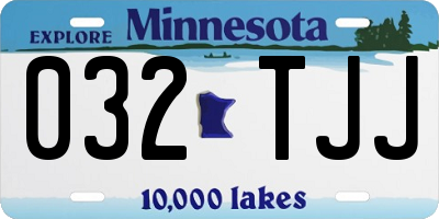 MN license plate 032TJJ