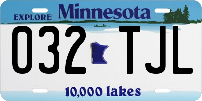 MN license plate 032TJL