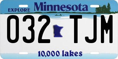 MN license plate 032TJM