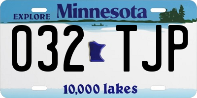 MN license plate 032TJP