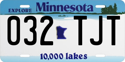 MN license plate 032TJT