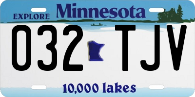 MN license plate 032TJV