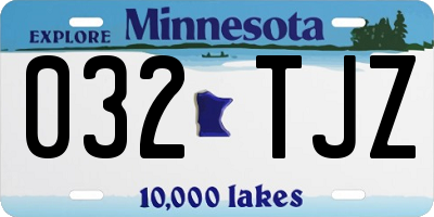 MN license plate 032TJZ