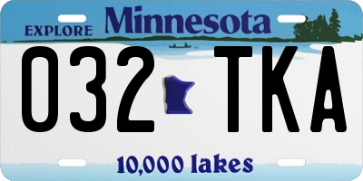 MN license plate 032TKA