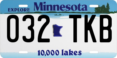MN license plate 032TKB