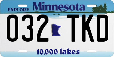 MN license plate 032TKD