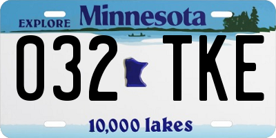 MN license plate 032TKE