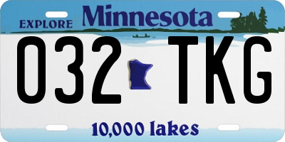 MN license plate 032TKG