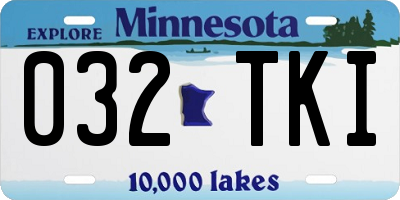 MN license plate 032TKI