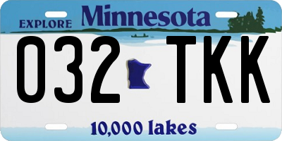MN license plate 032TKK
