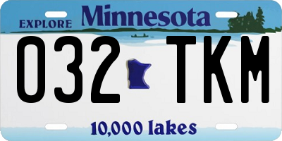 MN license plate 032TKM