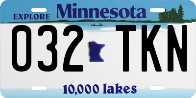 MN license plate 032TKN