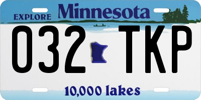 MN license plate 032TKP