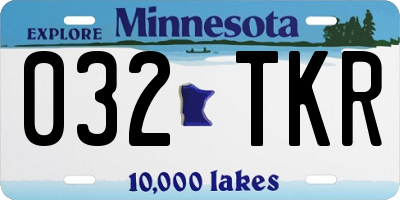 MN license plate 032TKR