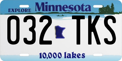 MN license plate 032TKS