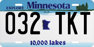 MN license plate 032TKT