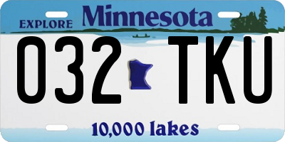 MN license plate 032TKU