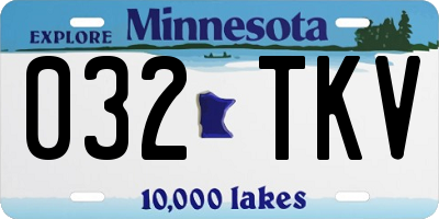 MN license plate 032TKV