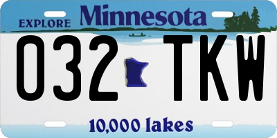 MN license plate 032TKW