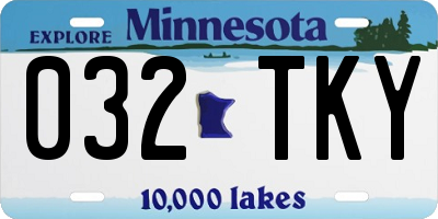 MN license plate 032TKY