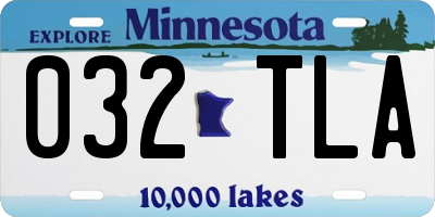 MN license plate 032TLA