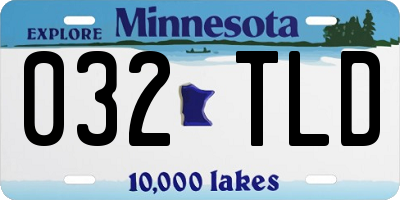 MN license plate 032TLD