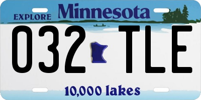 MN license plate 032TLE