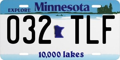 MN license plate 032TLF