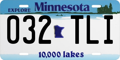MN license plate 032TLI